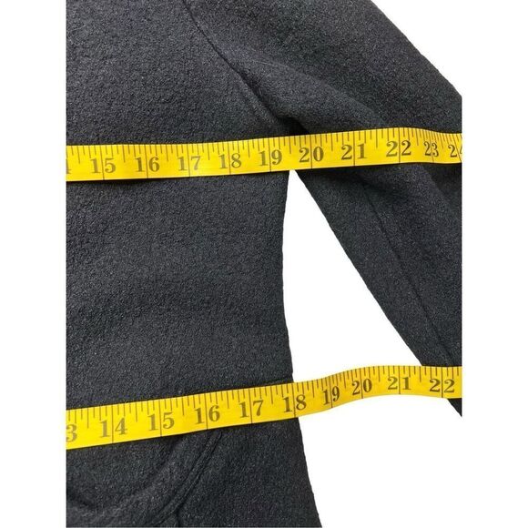 Blanc Noir coat jacket women’s Large black wool blend 4 button collared - Picture 7 of 13